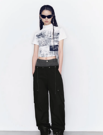 Double Waist Loose Work Pants