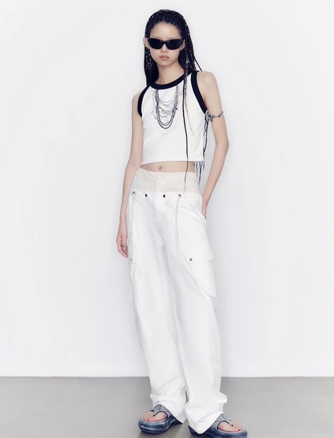 Double Waist Loose Work Pants