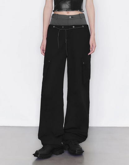 Double Waist Loose Work Pants