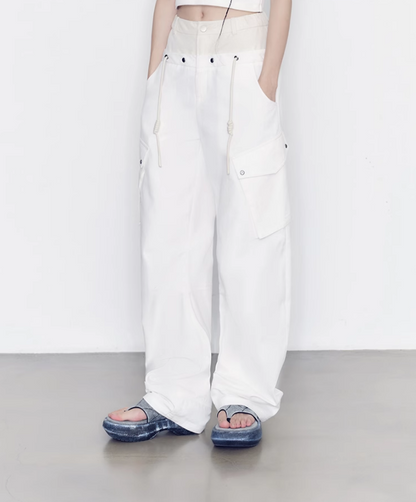 Double Waist Loose Work Pants