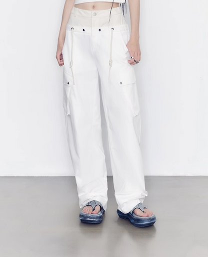 Double Waist Loose Work Pants