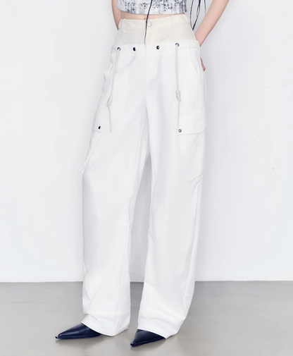 Double Waist Loose Work Pants