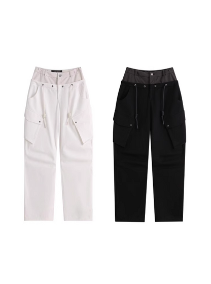 Double Waist Loose Work Pants