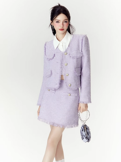 Elegant Temperament Short Skirt Suit