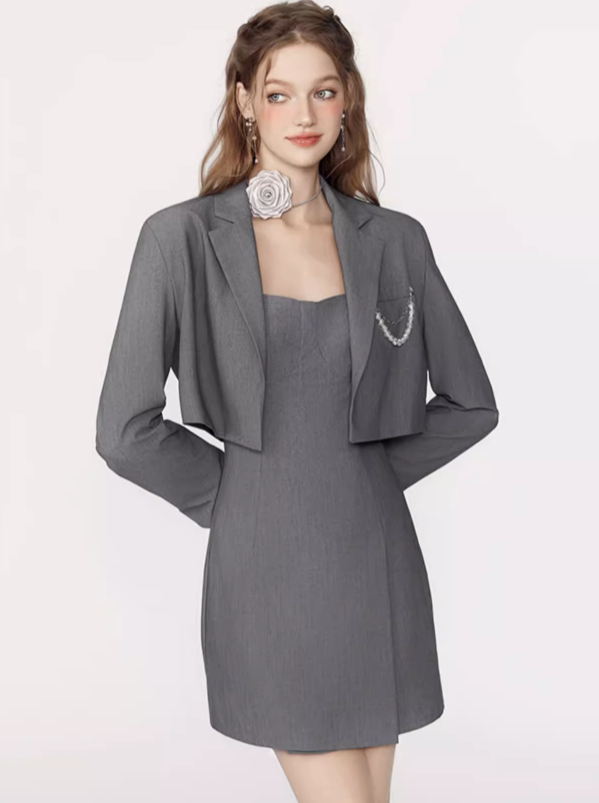 Short Jacket & Suspender Dress Suit