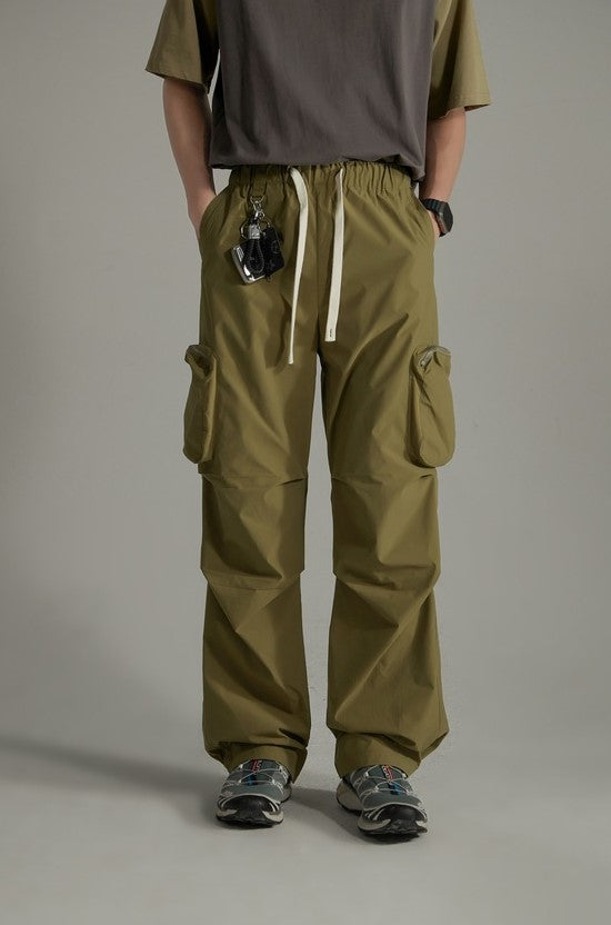 Unisex wide cargo pants