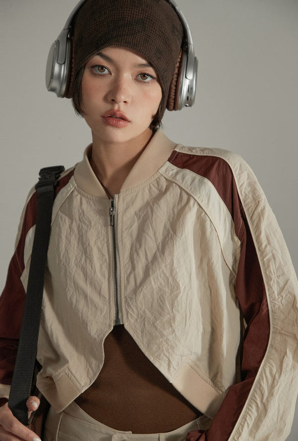 Sports Style Raglan Sleeve Jacket