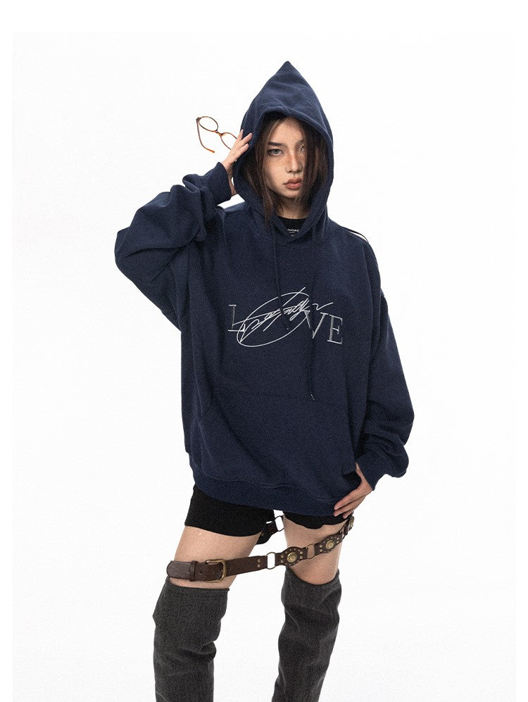 Off-shoulder Street Casual Hoodie