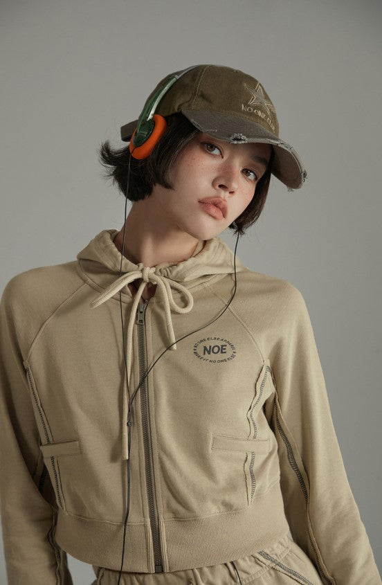 Sports Style Short Hoodie