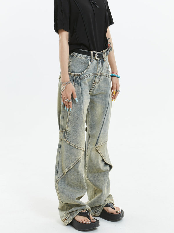 Niche Design Old Wash Straight Denim