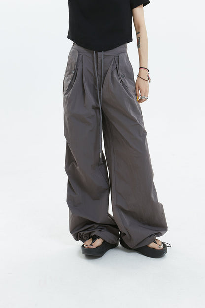 Casual loose parachute pants