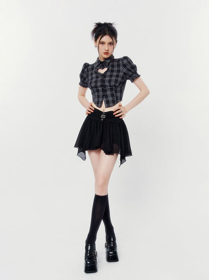 Tulle Pleated Short Skirt