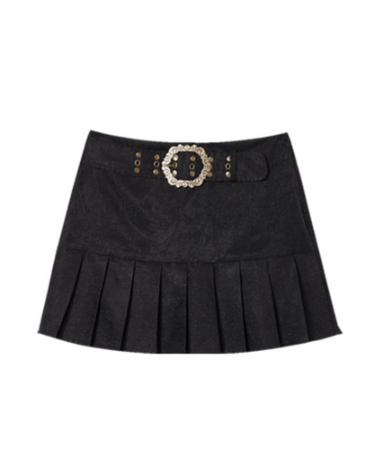 Retro A Line Pleated Skirt