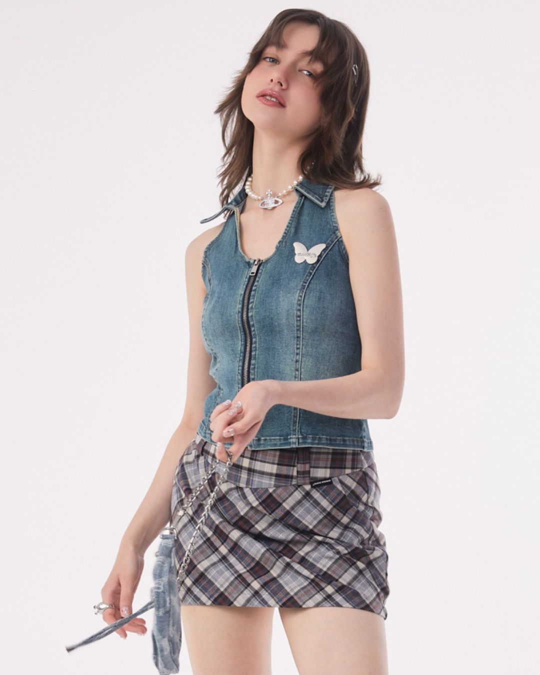 Vintage Sleeveless Denim Vest