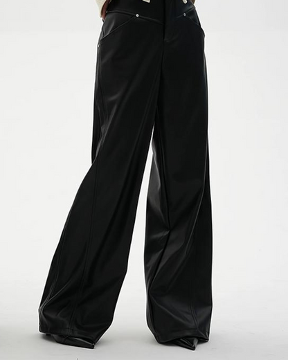 Leather Wide Leg Pants