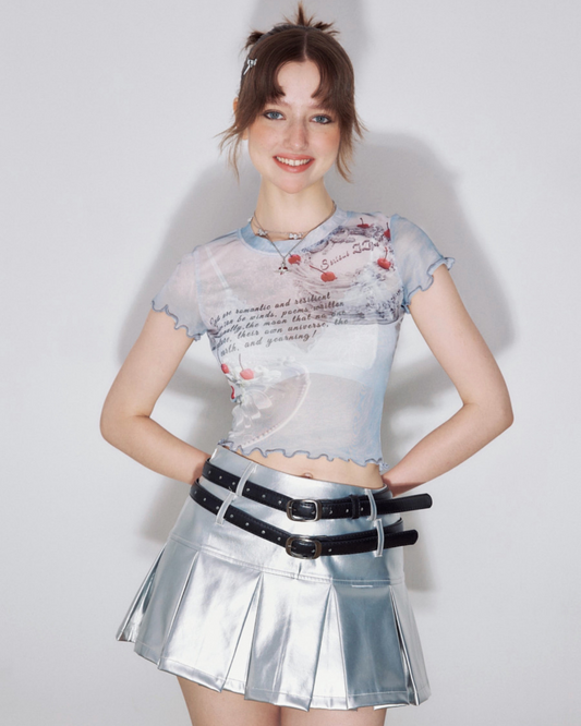 Sweets See-Through Cropped Tops