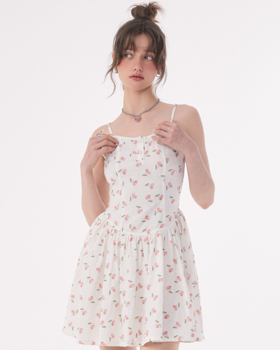 Cherry Flare Camisole Dress