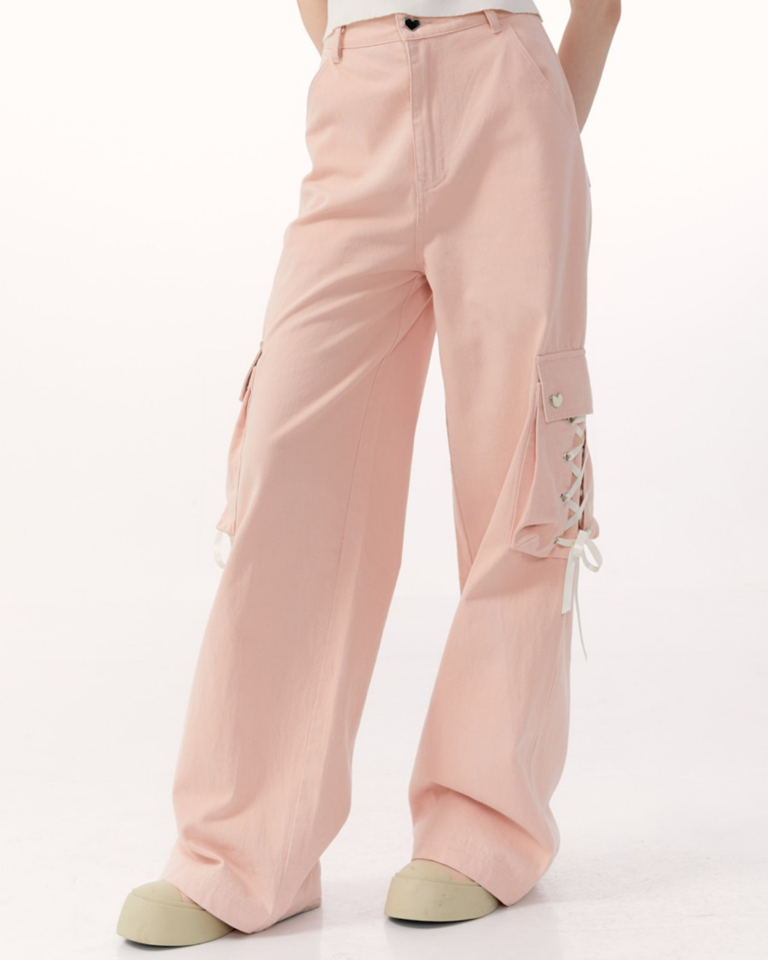 Ribbon Design Cargo Pants