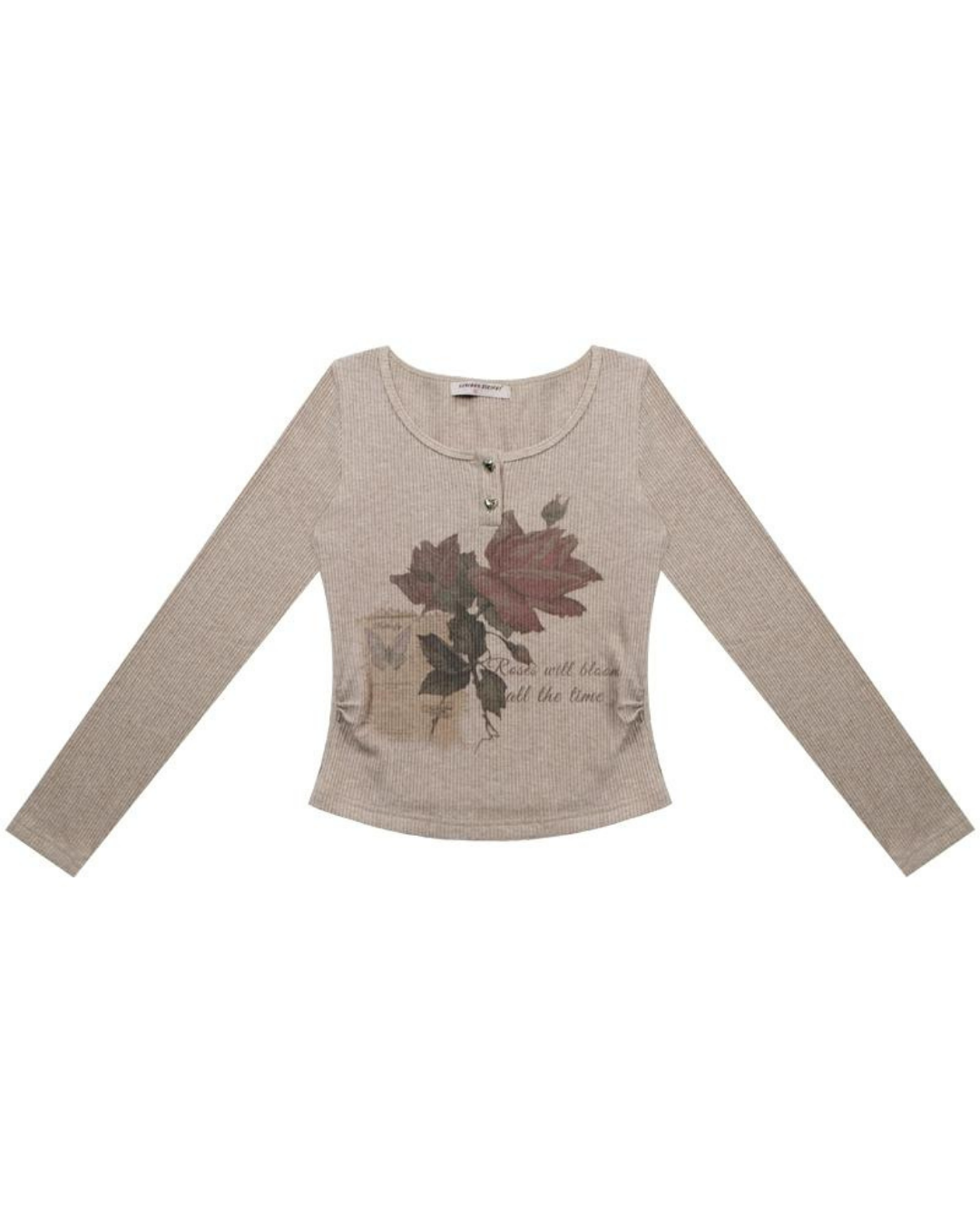 Flower Print Long Sleeve T-Shirt