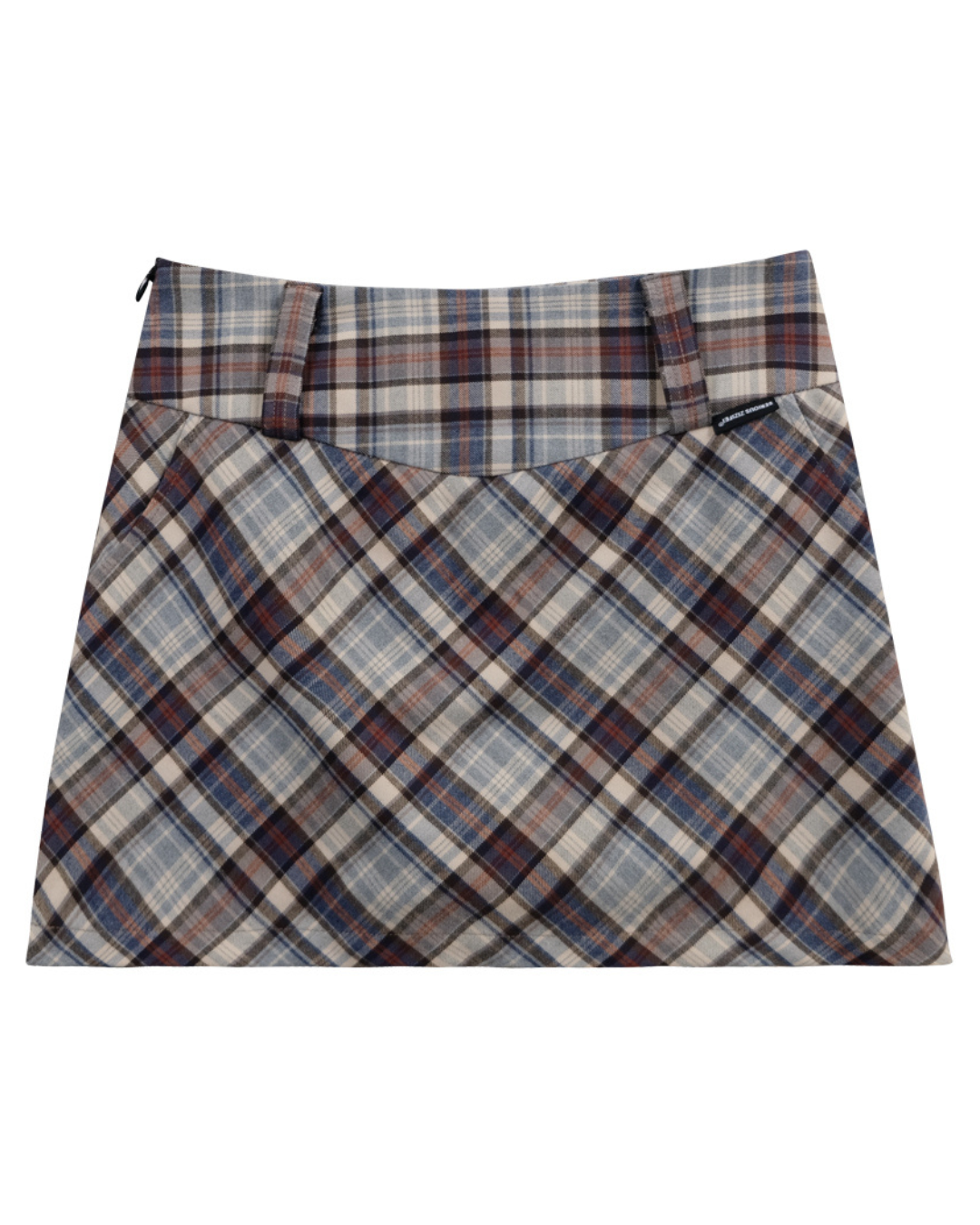 Retro High Waist Plaid Skirt