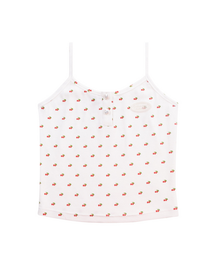 Cherry Short Sleeveless Top