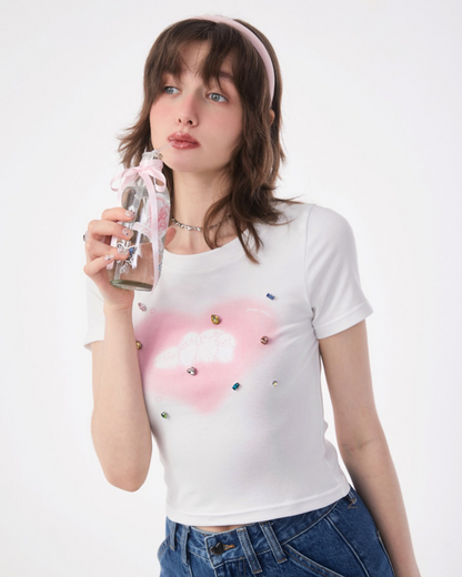 Rabbit Print Short Sleeve T-Shirt