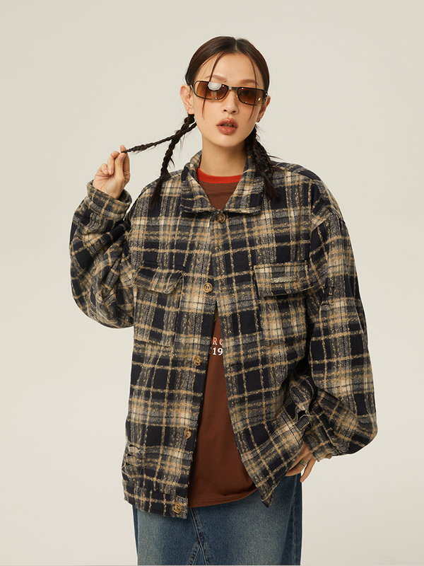 Big size vintage shirt jacket