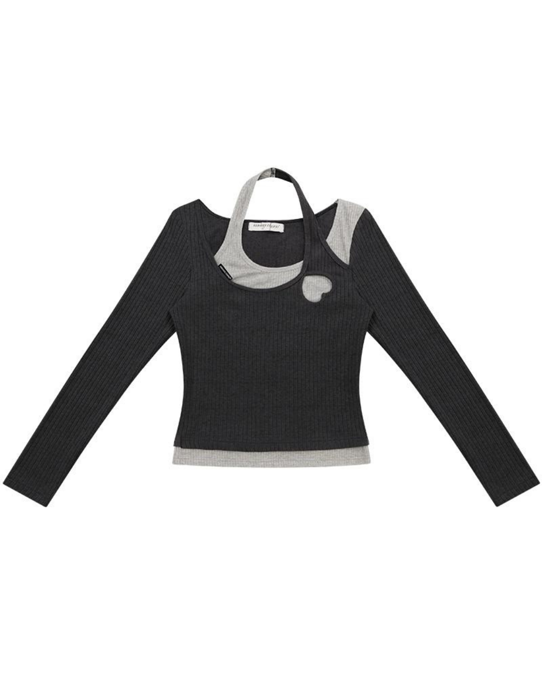 Halter Neck Long Sleeve Knit