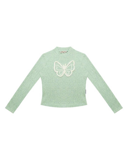 Butterfly Half Turtleneck Slim Knit