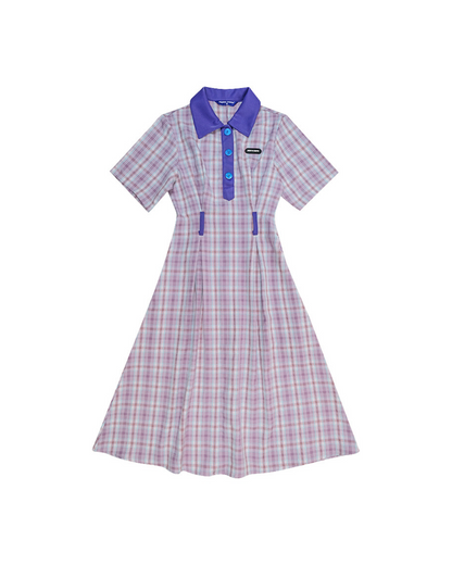 Polo Color Plaid Dress