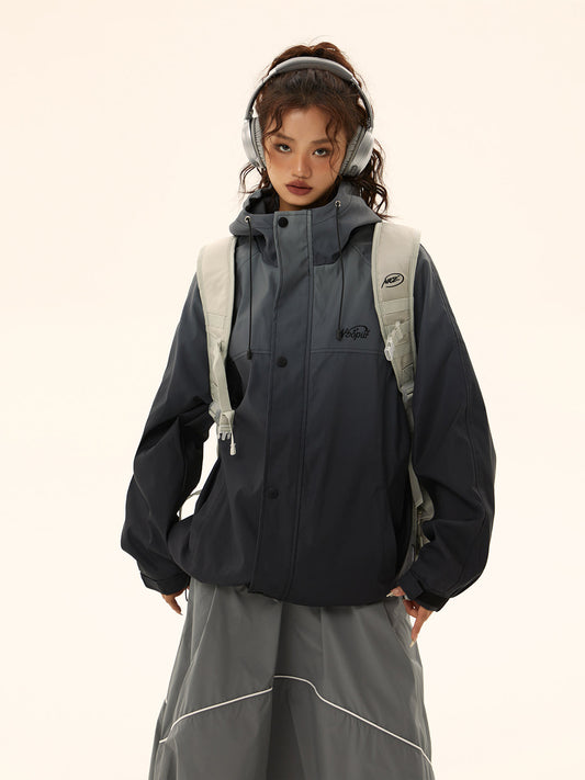 Breite Silhouette Outdoor Food Color Jacke
