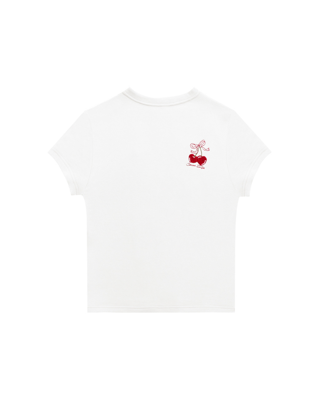 Cherry Slim Fit Mock Neck T-Shirt