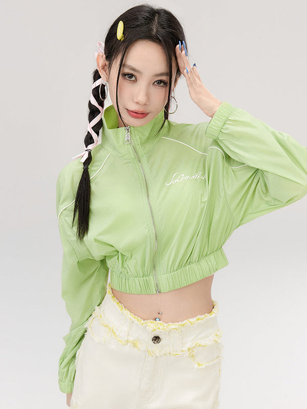 Dolman Sleeve Sporty Short Blouson