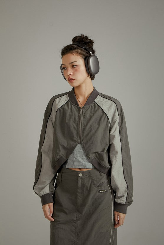 Sports Style Raglan Sleeve Jacket