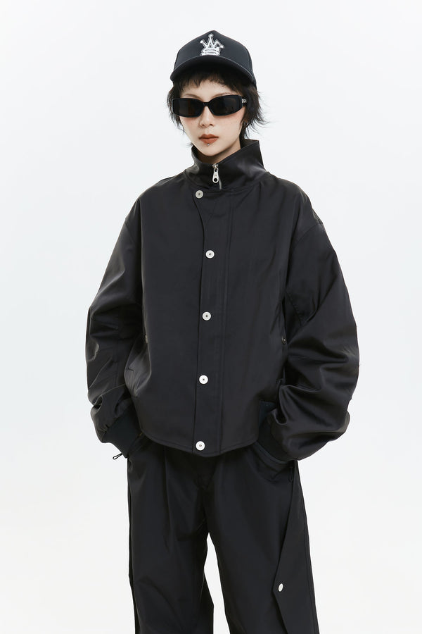 Retro Street Style Stand Collar Jacket