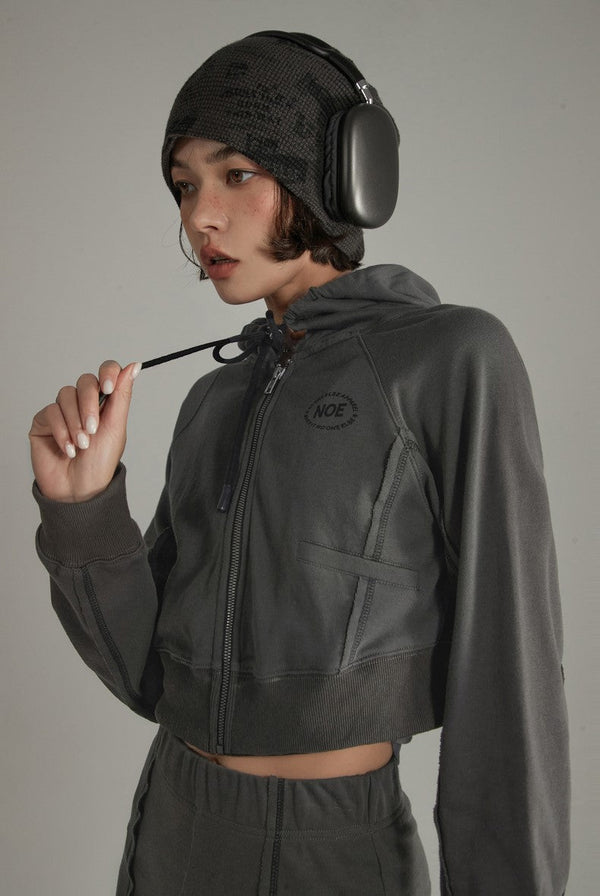 Sports Style Short Hoodie