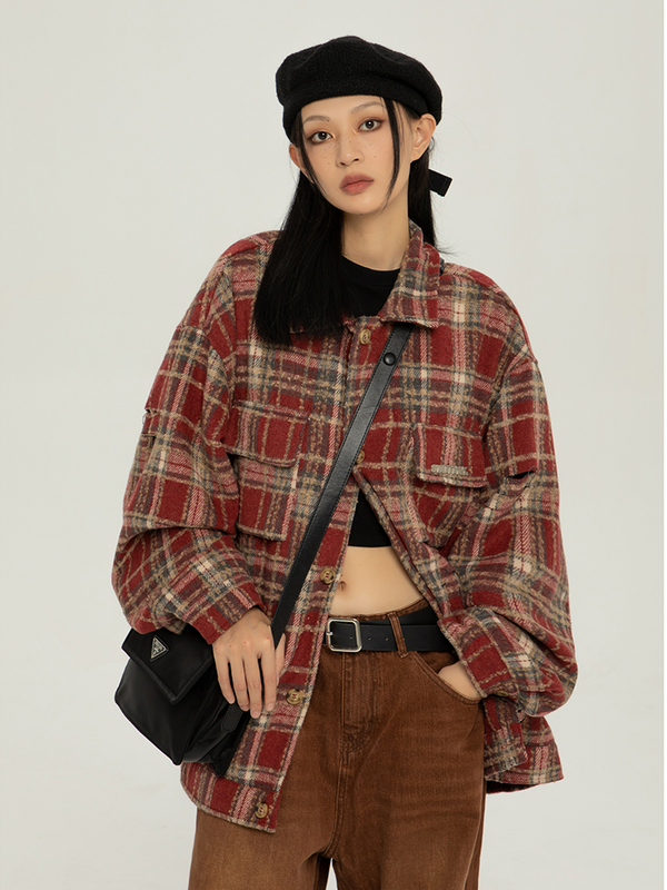 Big size vintage shirt jacket