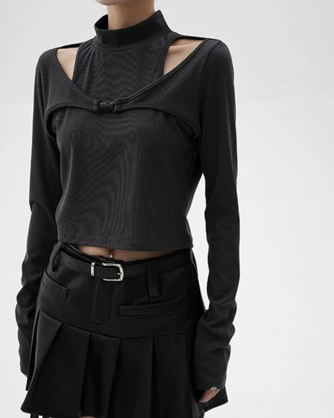 Half Turtleneck Layered Tops