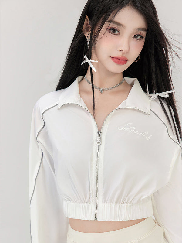 Dolman Sleeve Sporty Short Blouson