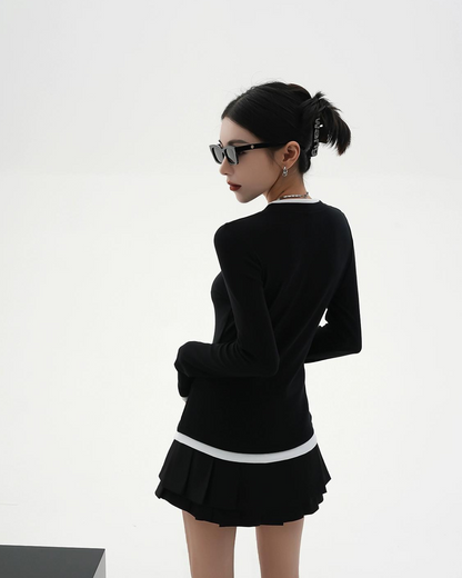 Layered Round Neck Long Sleeve