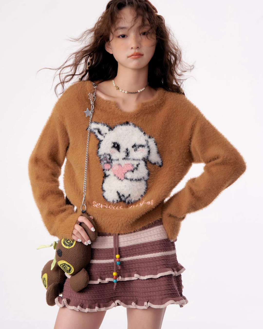 Rabbit Fluffy Pullover Knit