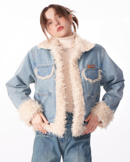 Thick Cotton Denim Coat