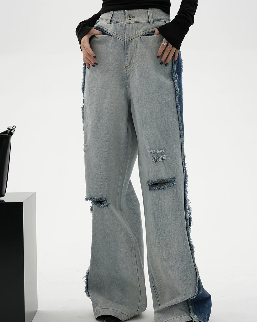 Side Switch Denim Pants