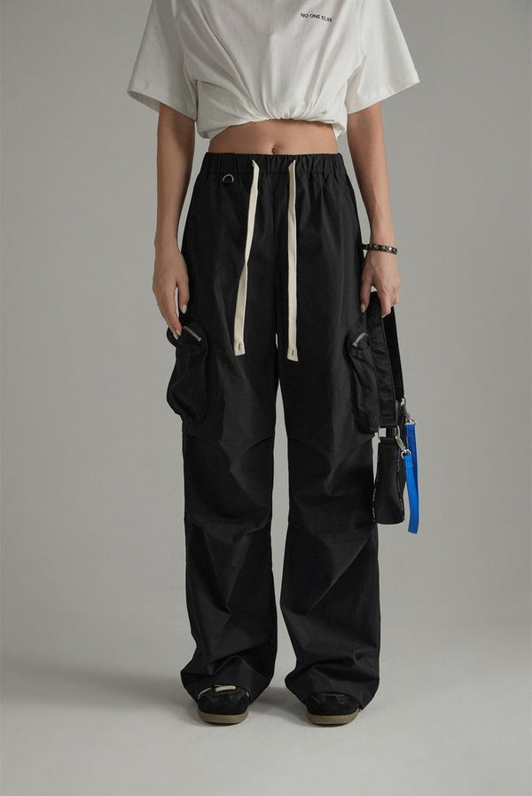 Unisex wide cargo pants