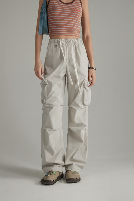 Unisex wide cargo pants