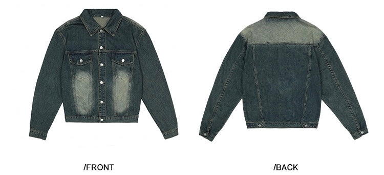 Retro zweiteilige Jeansjacke