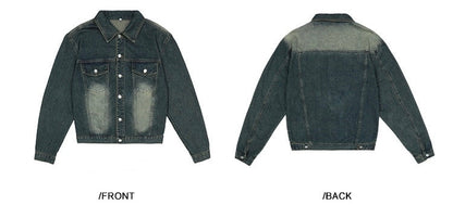 Retro zweiteilige Jeansjacke