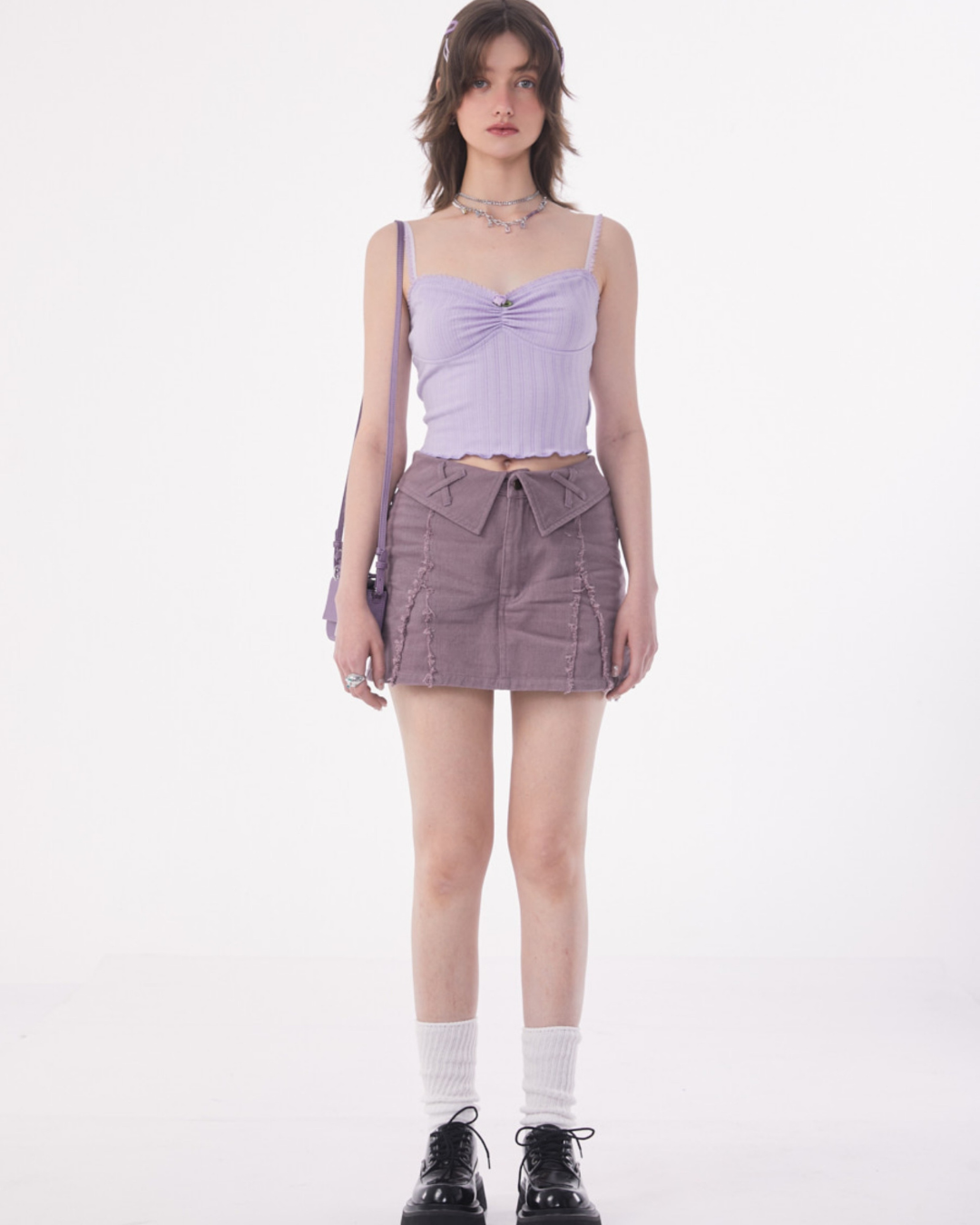 Retro High Waist Slim Denim Skirt