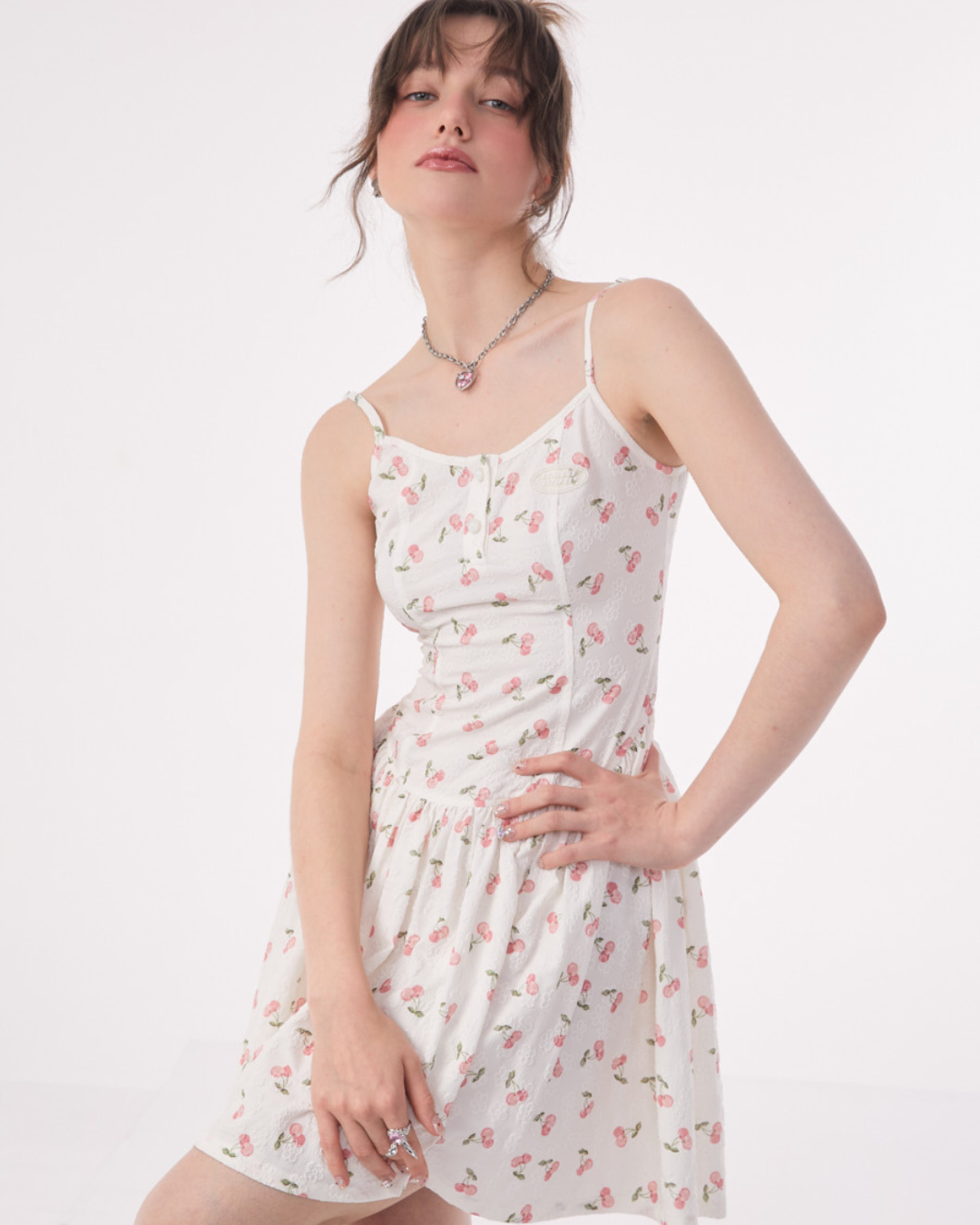 Cherry Flare Camisole Dress