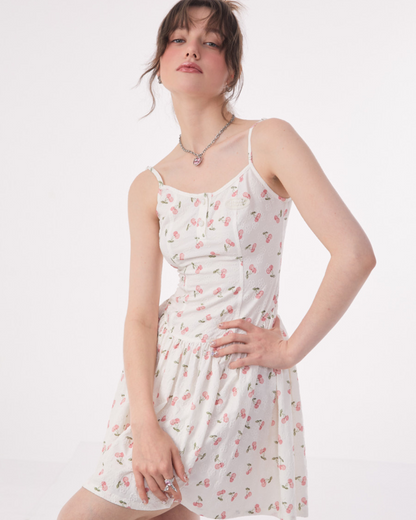 Cherry Flare Camisole Dress